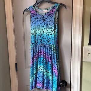 Dot Dot Smile Blue and Purple Patterned Dress